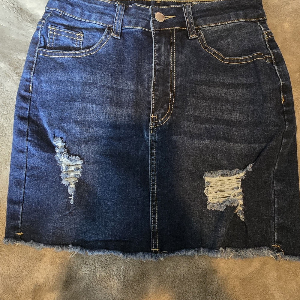 SHEIN Blue Mini Pencil Skirt Casual